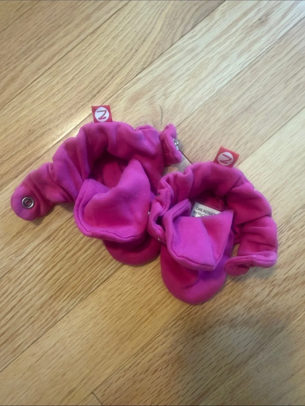 Organic Cotton Gripper Baby Bootie size 3-6m - Pink